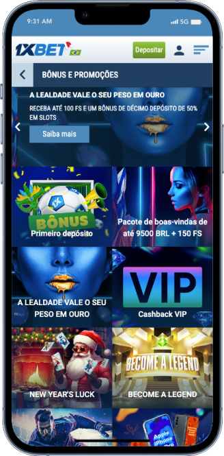 Opções de bônus e promoções na 1xBet