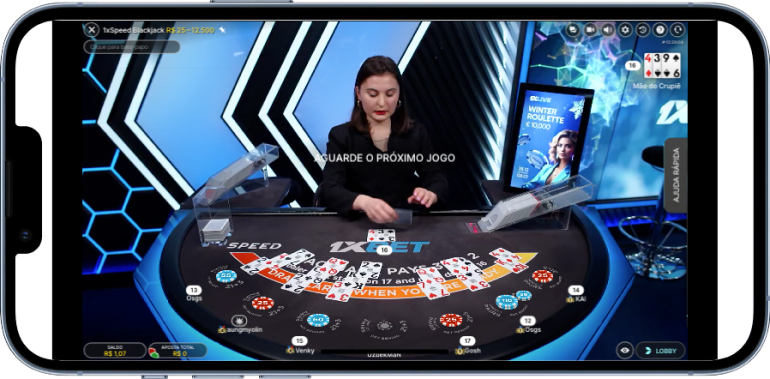 Recurso de cassino ao vivo na 1xBet